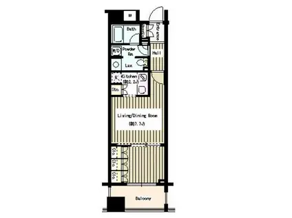 コクヨーレ日本橋(1LDK/3階)の間取り写真