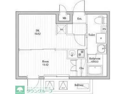 アーバンパーク東向島(1DK/3階)の間取り写真