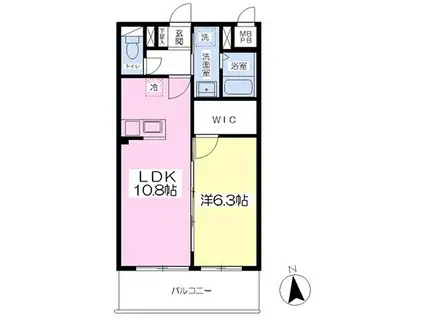 オーネスト九品寺(1LDK/7階)の間取り写真