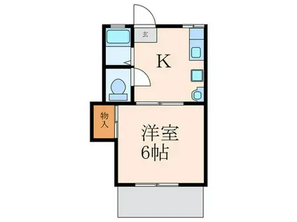 CLAIRE FELICITE篠崎(1K/1階)の間取り写真