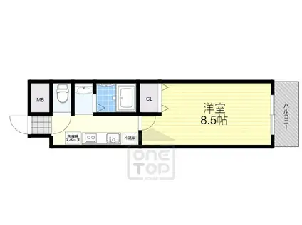 オアシスブリリアント(1K/6階)の間取り写真