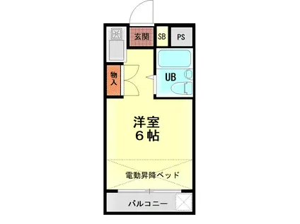 メゾンなりき(ワンルーム/2階)の間取り写真