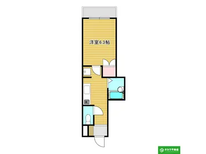 ダイアパレス佐野(1K/5階)の間取り写真