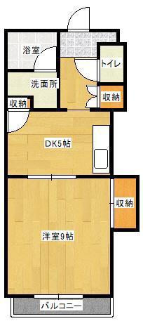 ハイツ ファンファン(1DK/1階)の間取り写真