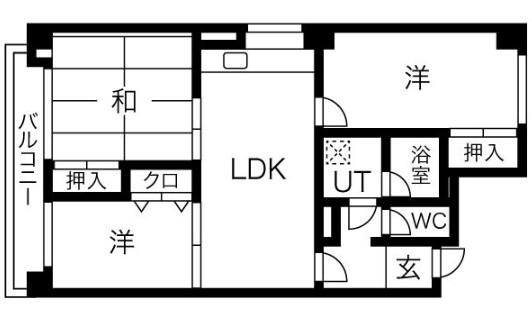 つつじが丘テラス(3LDK/5階)の間取り写真
