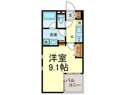 COZY東大曽根(1K/5階)の間取り写真