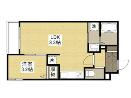 月光西川口町弐番館(1LDK/1階)の間取り写真