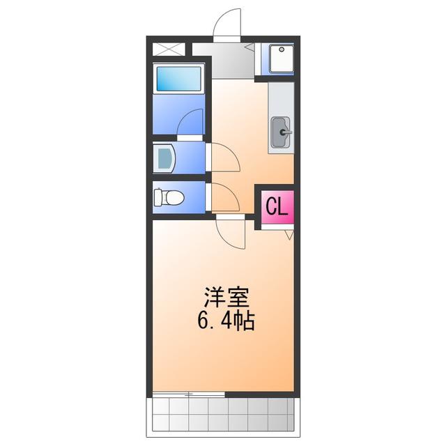 コンフォール旭(1K/2階)の間取り写真