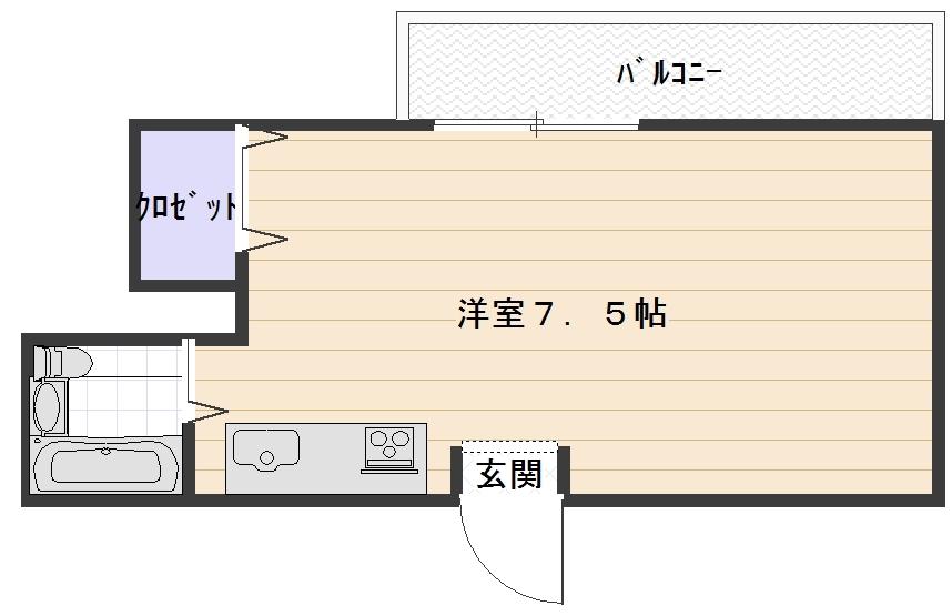 RINON東山本(ワンルーム/1階)の間取り写真
