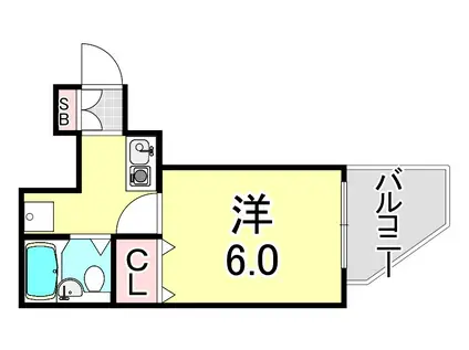 ヴェルドール兵庫III(1K/5階)の間取り写真