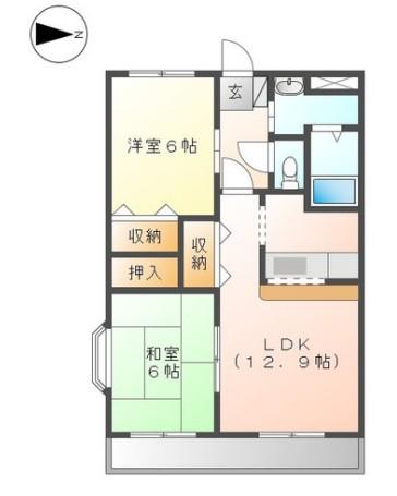 グランチェスタ(2LDK/2階)の間取り写真