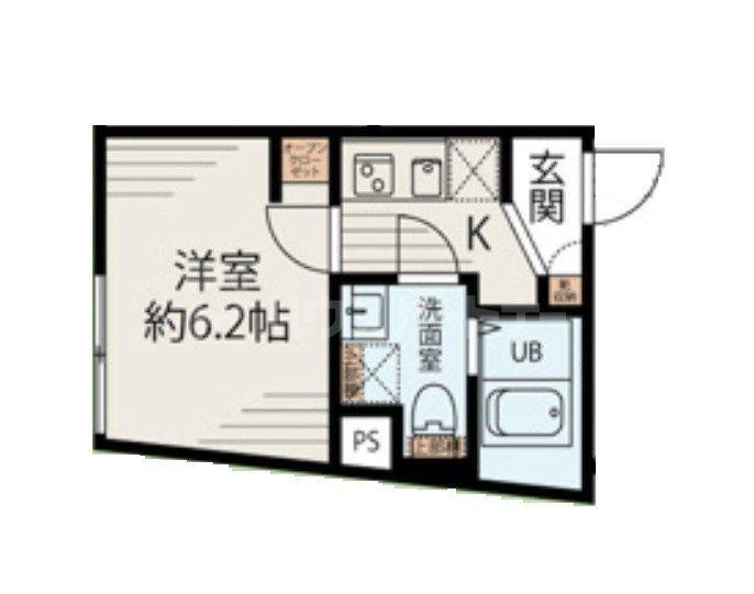 メゾンアッシュ大山(1K/1階)の間取り写真
