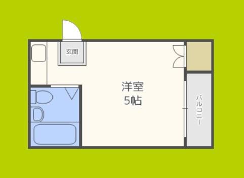 ディモーレ清水(ワンルーム/2階)の間取り写真