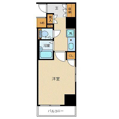 プレール月島RIVAGE(1K/6階)の間取り写真