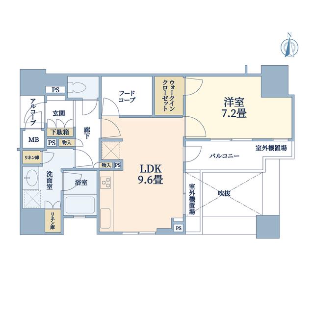 イーグルコート烏丸御池(1LDK/10階)の間取り写真