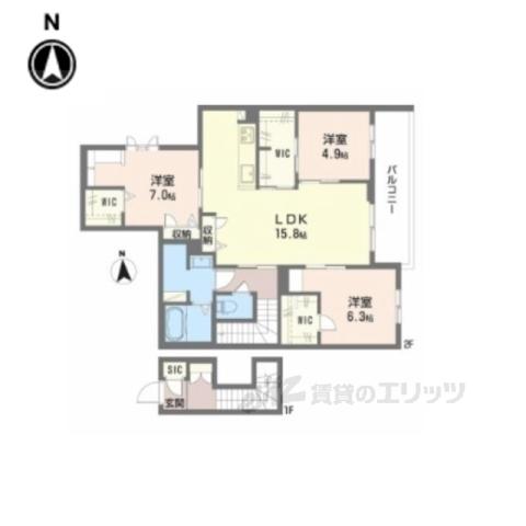 シャーメゾン バルーンフラワー(3LDK/2階)の間取り写真