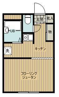 レオパレスフォレスト(1K/1階)の間取り写真
