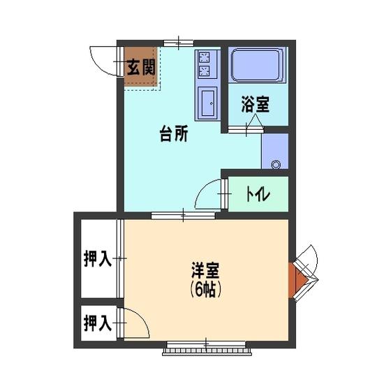 コーポセラヴィ(1DK/2階)の間取り写真