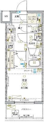 KDXレジデンス池袋ウエスト(1K/10階)の間取り写真