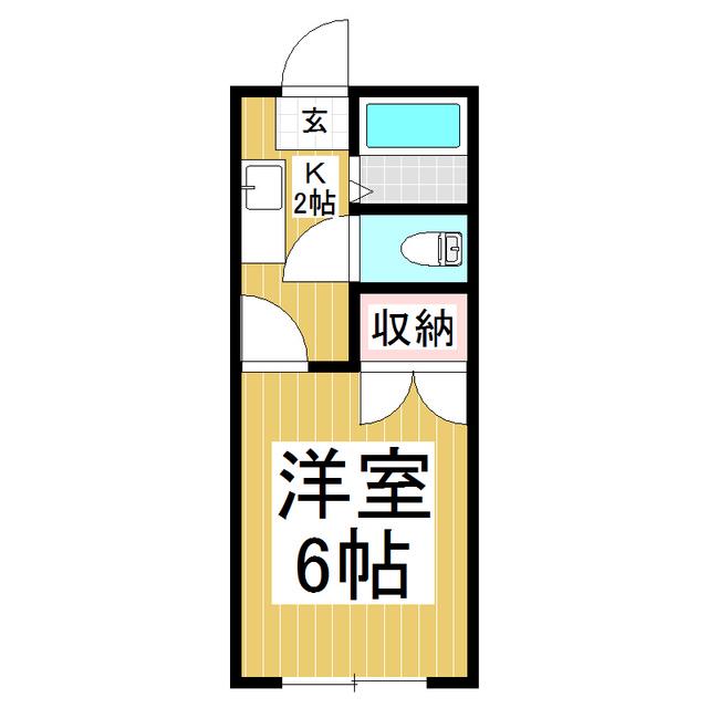 ブルーハイツ(1K/1階)の間取り写真