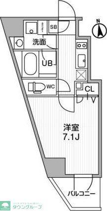 ALTERNA東池袋(1K/5階)の間取り写真