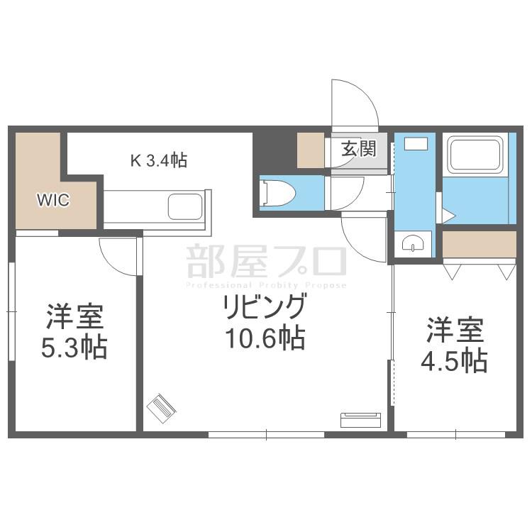APPLAISE GATEWAY(2LDK/2階)の間取り写真