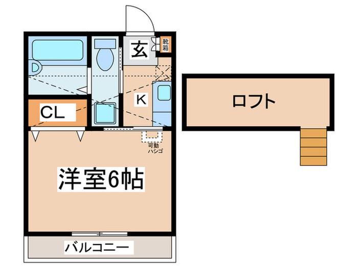 マ・ドミール東中野(1K/2階)の間取り写真