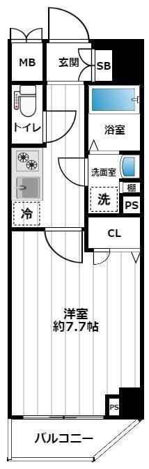 CREST TAPP東十条(1K/3階)の間取り写真