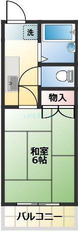 三和ハイツ(1K/2階)の間取り写真
