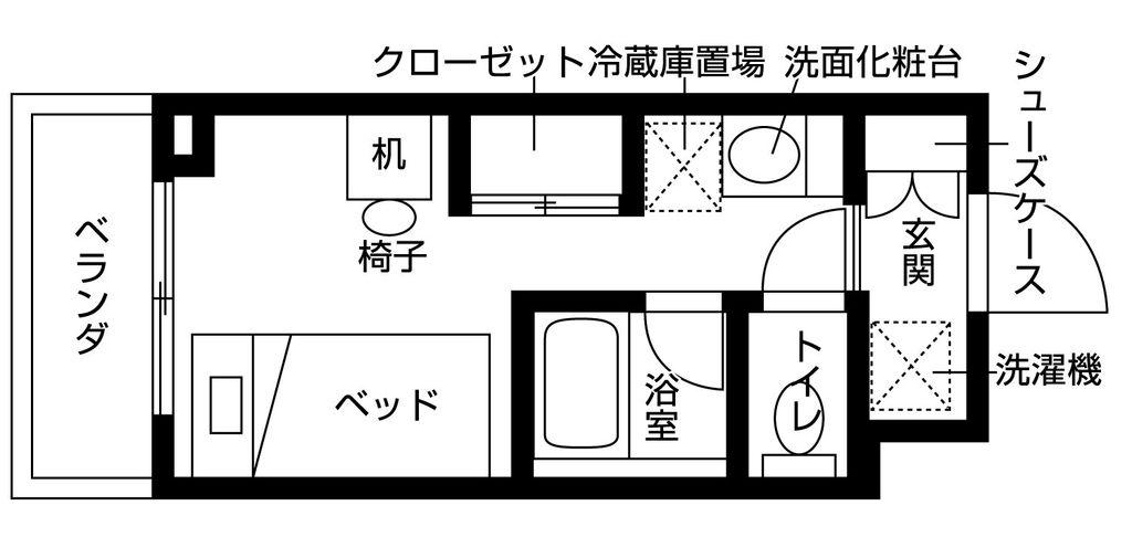リビオセゾン杉並永福(ワンルーム/5階)の間取り写真