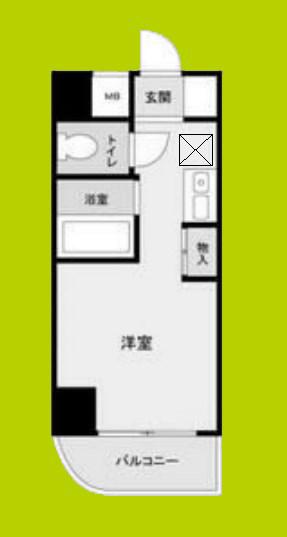 LAKIAMAISON弁天町(ワンルーム/3階)の間取り写真