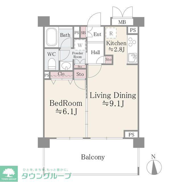 フォリアージュ青葉台(1LDK/1階)の間取り写真