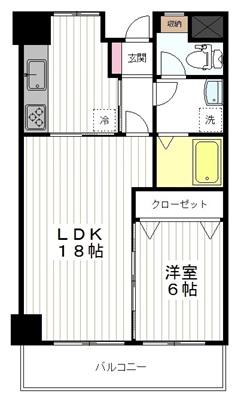 コンフォート宮城野(1LDK/5階)の間取り写真