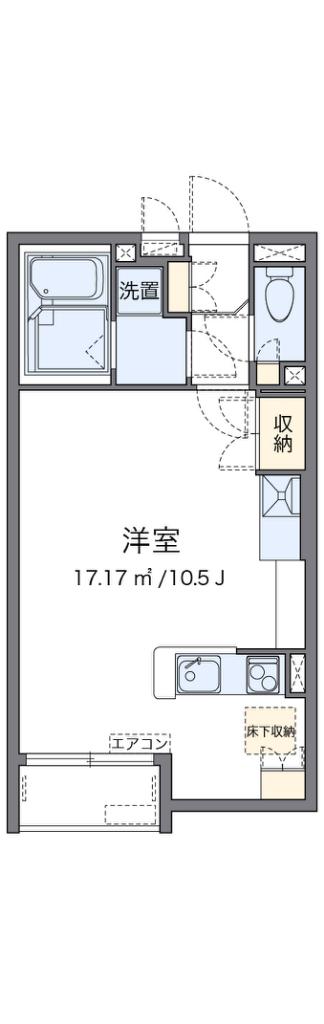 レオネクスト神田(ワンルーム/1階)の間取り写真