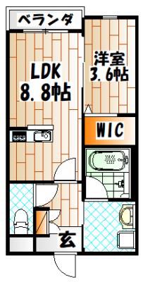プレステージ熊谷(1LDK/3階)の間取り写真