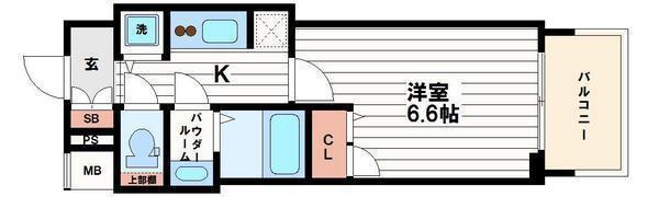 レオンコンフォート本町(1K/6階)の間取り写真