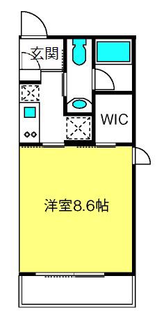 アクシス土呂(1K/1階)の間取り写真
