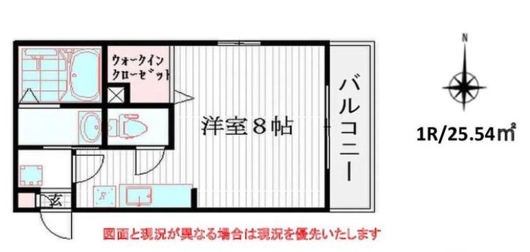 レジデンス東中野(1K/1階)の間取り写真