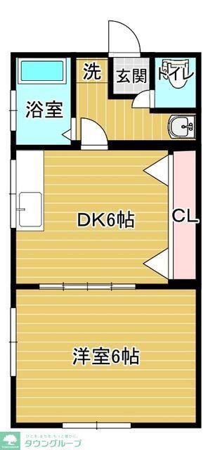 パークスクエア学芸大学(2K/4階)の間取り写真