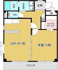 ソレイユ正徳(1LDK/2階)の間取り写真