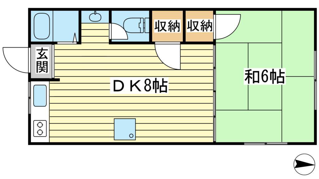 メゾン大町(1DK/1階)の間取り写真