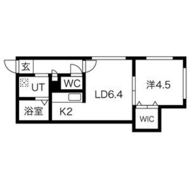 ポルトボヌール南7条(1LDK/3階)の間取り写真