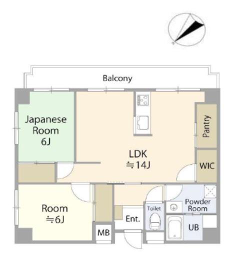 ラ・セゾン(2LDK/2階)の間取り写真