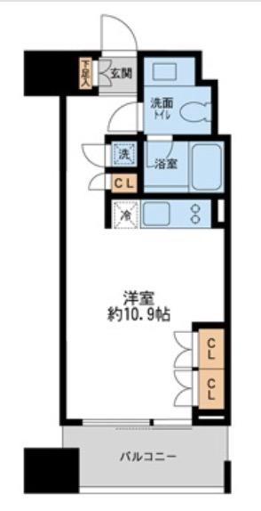 プロスペクトKALON三ノ輪(ワンルーム/4階)の間取り写真