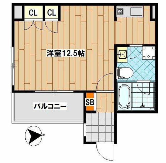 RELACION(1K/4階)の間取り写真