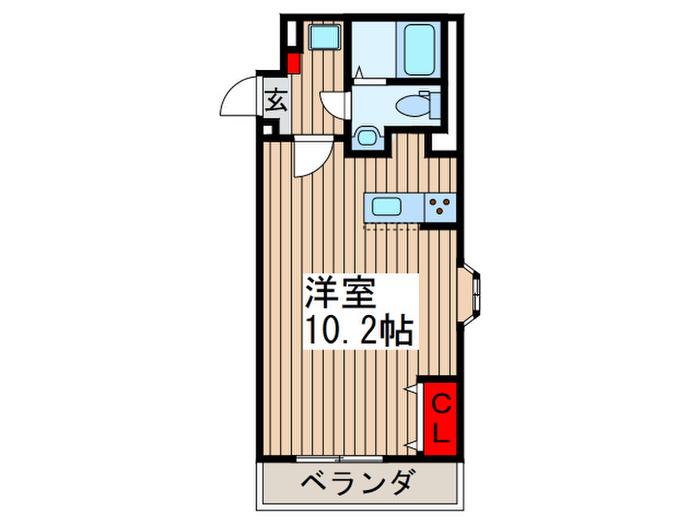 プロヴァンス本町(ワンルーム/3階)の間取り写真
