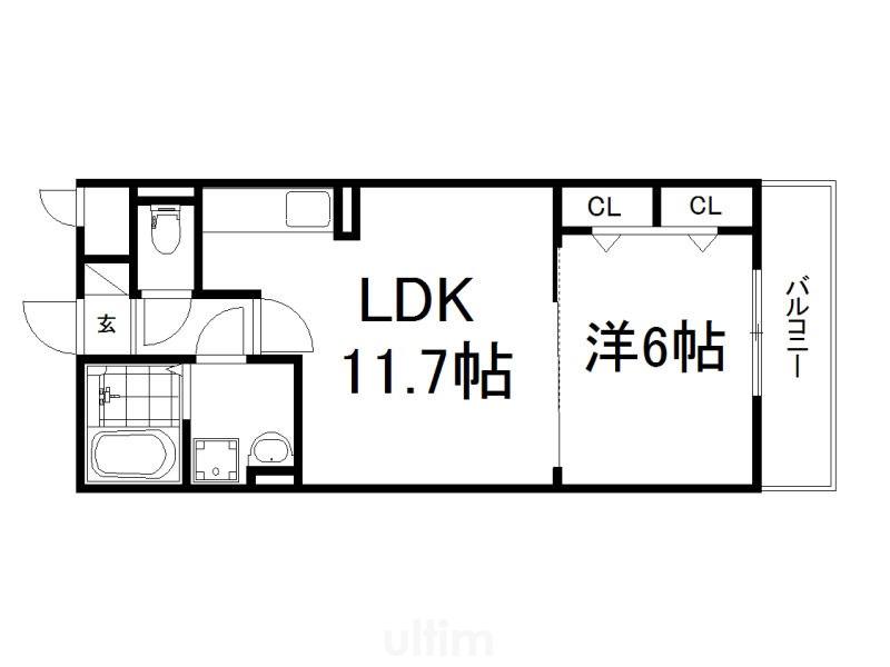 リバーファーム(1LDK/3階)の間取り写真