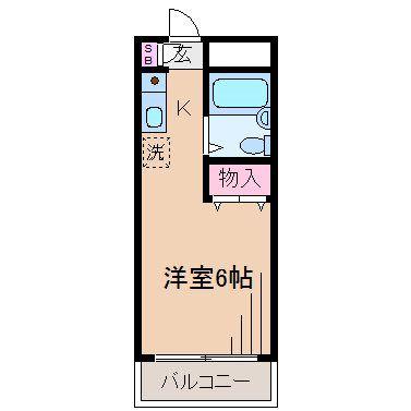エスポワール新横浜(ワンルーム/3階)の間取り写真