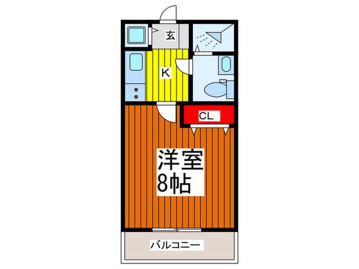 パセットワン松原(1K/3階)の間取り写真