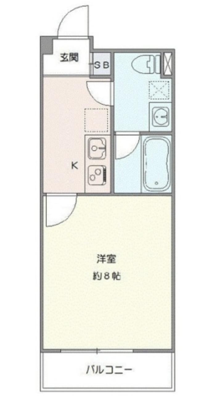LUCENT COURT 代々木上原(1K/1階)の間取り写真